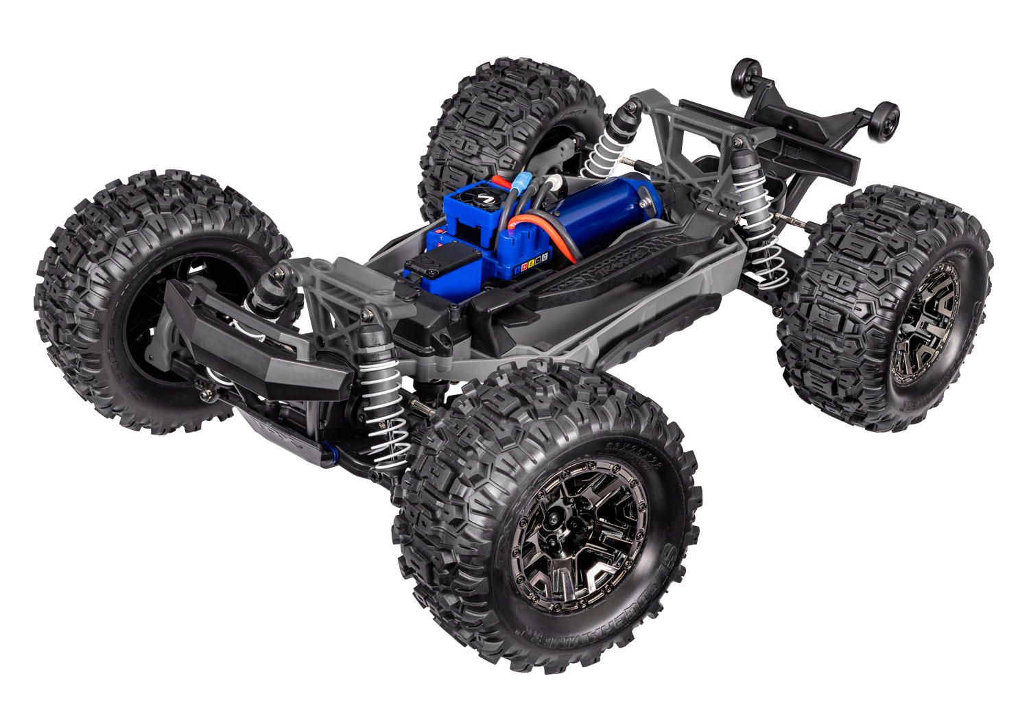 90376 4 Stampede 4x4 VXL 3qrtrFront Chassis